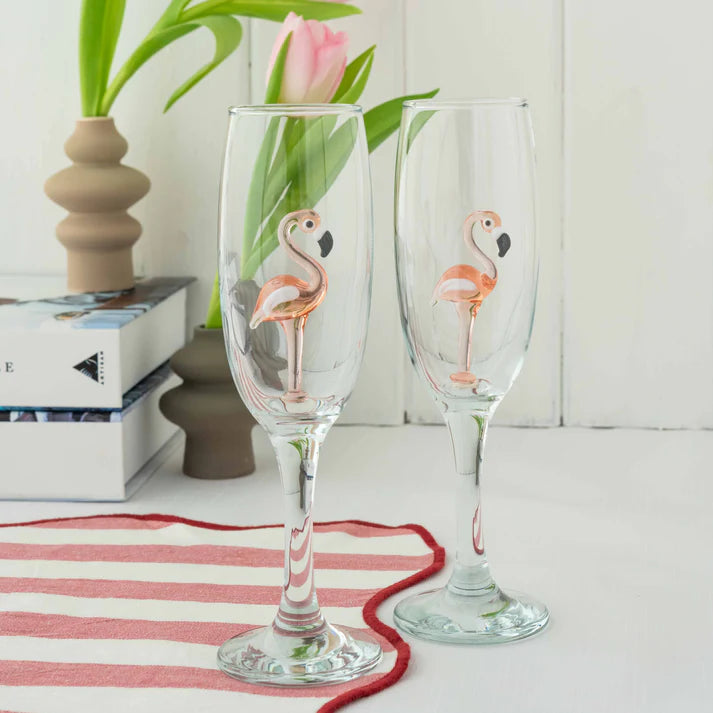 Flamingo Champagnerglas