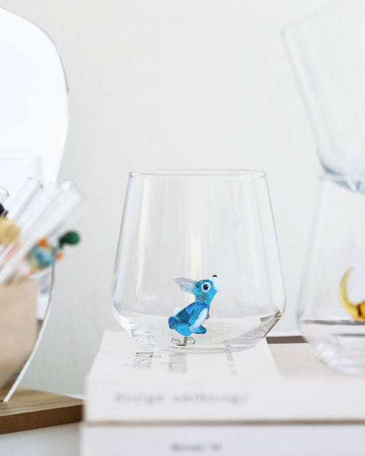 Blauer Hase Glas