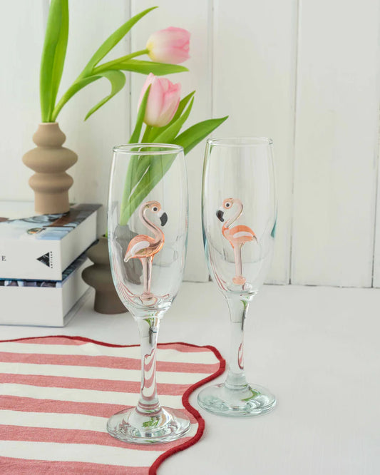 Flamingo Champagnerglas