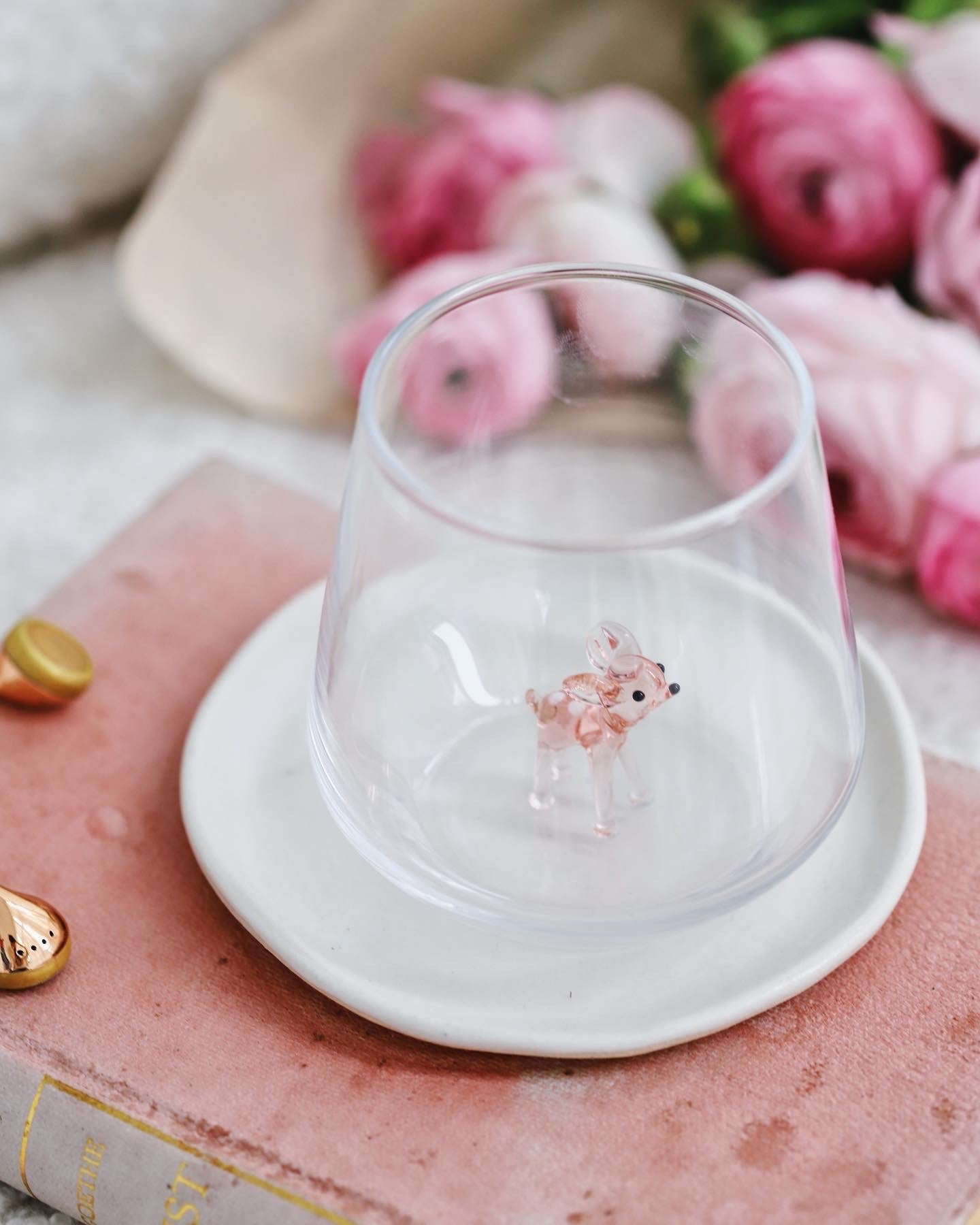Rosa Bambi Glas